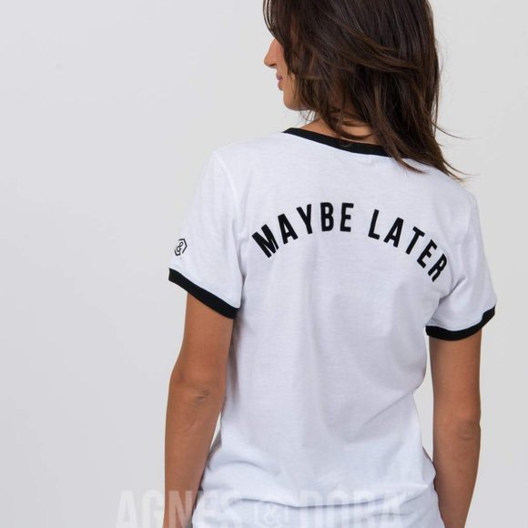 Agnes & Dora™ Vintage Graphic Tee Not Now Maybe La - Picture 3 of 3